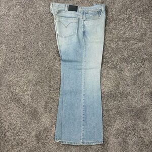Vintage Levi’s Silver Tab Jeans Mens 38x30 31? Blue Wash Boot Distressed Read!